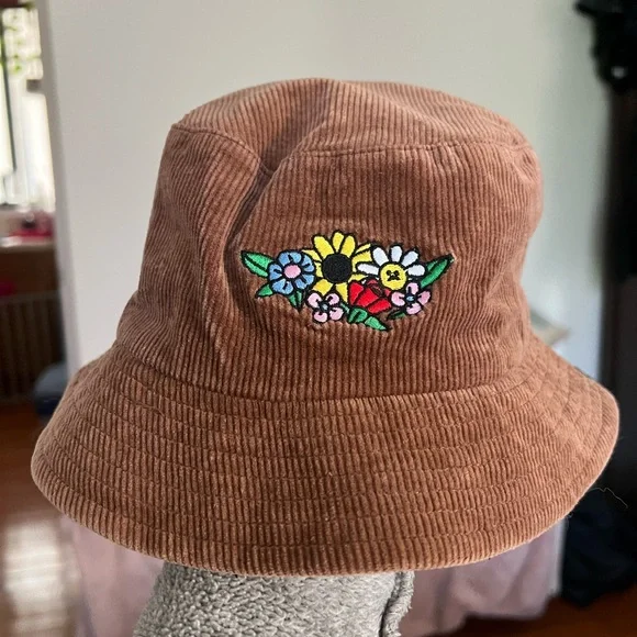 Lazy oaf brown corduroy bucket hat - Picture 3 of 4